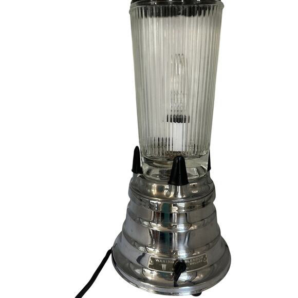 Retro Chrome Blender Lamp Waring Blendor Upcycled Kitchen Light - Picture 3 of 12